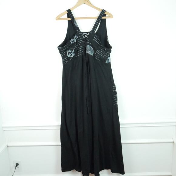 Verillas Shield Maiden Maxi Dress XL Black Renaissance Faire Cosplay Medieval - Picture 10 of 12